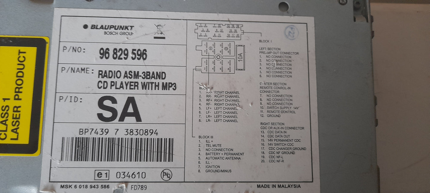 Autoradio Blaupunkt DMS BP743973830894