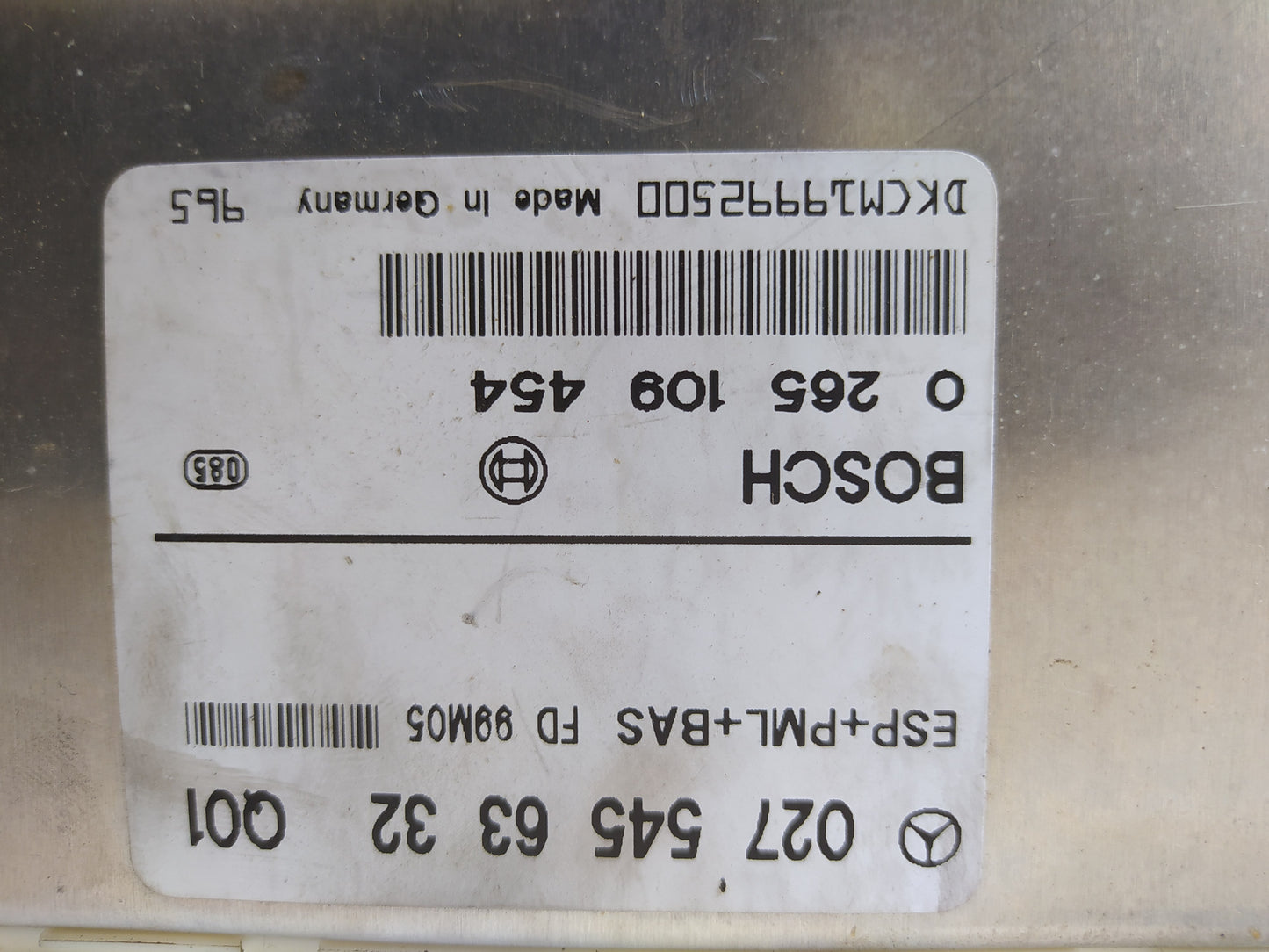MERCEDES W220 S 430 Ecu Bosch asr 0275456332