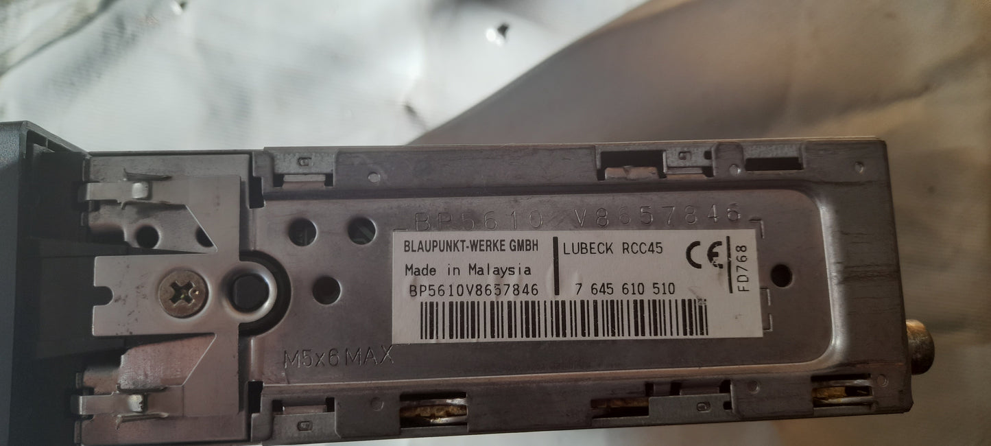 Autoradio Blaupunkt Werke GMBH LUBECK RCC45